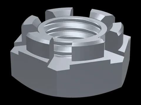 Hex Thin Castle Nut DIN 979